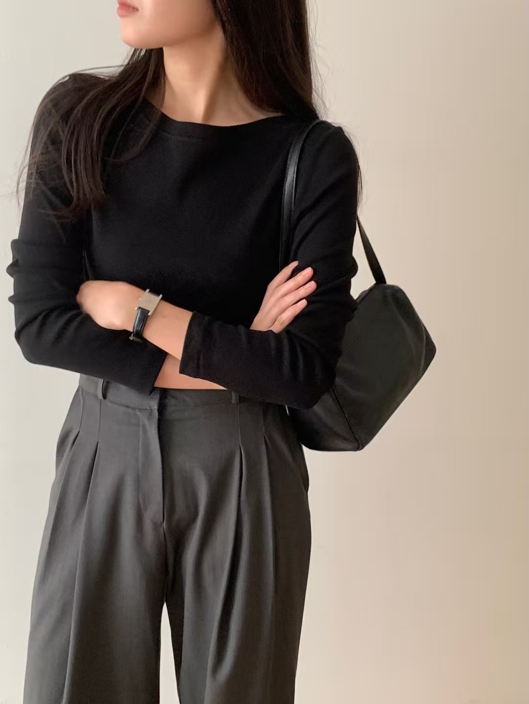 OBOE東大門㊣直郵女裝新款休閑人氣25秋冬職業時尚熱賣長袖T恤OBOE長袖T恤圖色3
