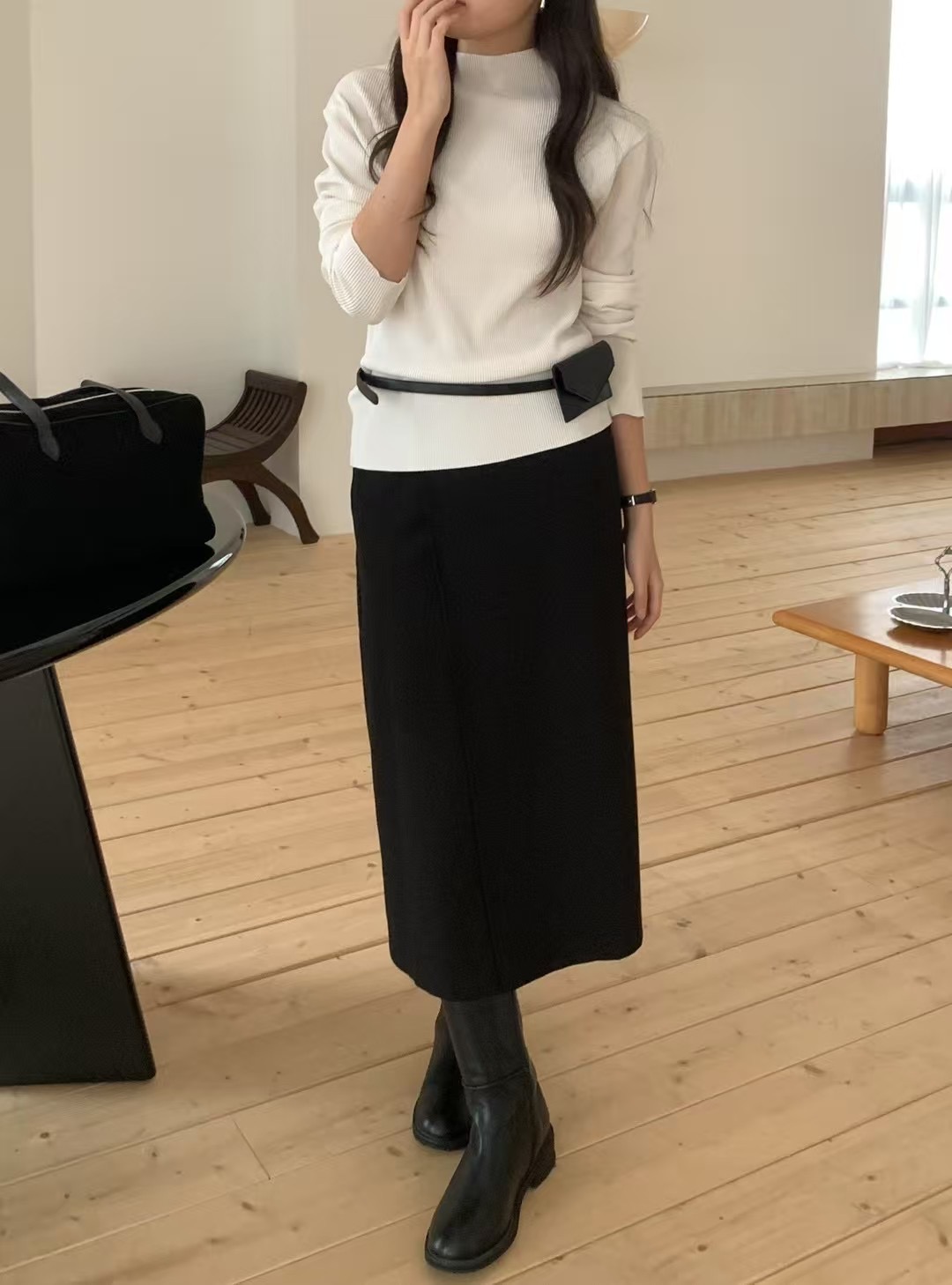 OBOE東大門㊣直郵女士新品真品人氣時尚25秋冬長袖T恤不含包褶皺OBOE長袖T恤