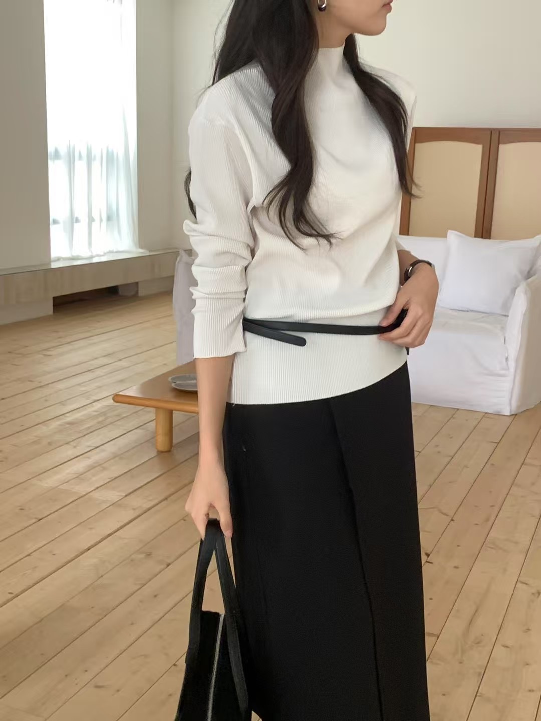 OBOE東大門㊣直郵女士新品真品人氣時尚25秋冬長袖T恤不含包褶皺OBOE長袖T恤