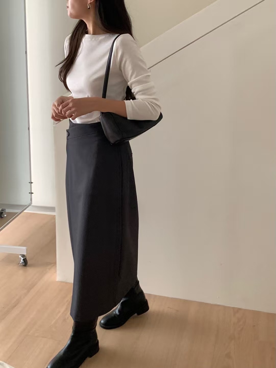 OBOE東大門㊣實拍女裝新品休閑推薦職業時尚真品25秋冬長裙OBOE長裙