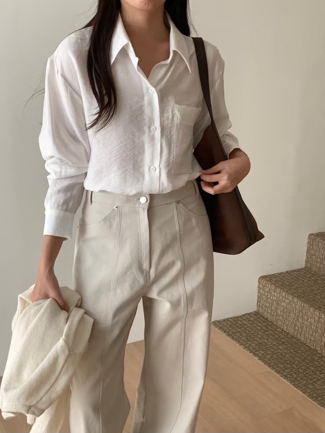 OBOE東大門㊣直郵女裝新品真品推薦時尚熱賣人氣襯衫蕾絲衫OBOE襯衫/蕾絲衫圖色1