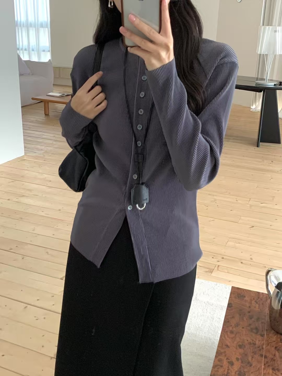 OBOE東大門㊣代購女士新品熱賣休閑人氣職業推薦針織衫褶皺OBOE針織衫圖色2