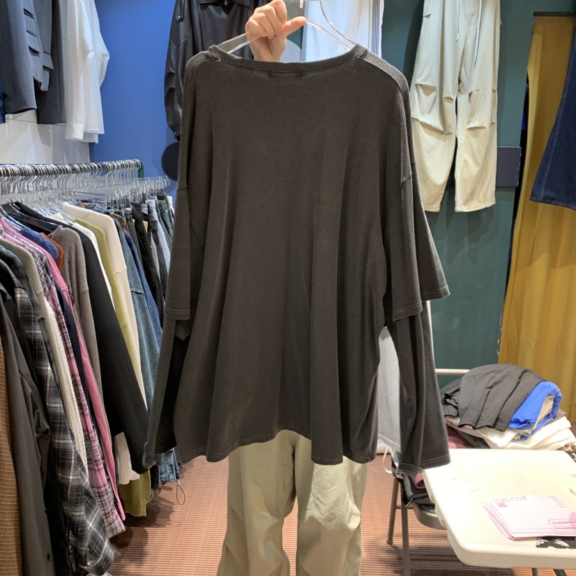 GARMENTS-A韓國代購㊣女裝新品真品25秋冬T恤男女同款假兩件GARMENTS-AT恤