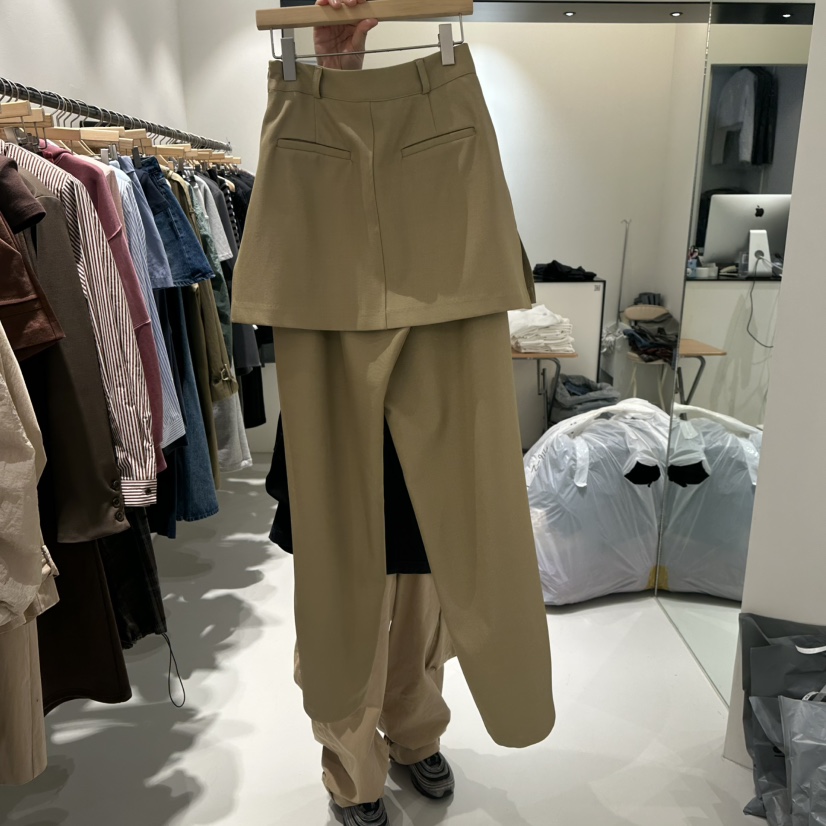 BEENS東大門㊣代購女裝新品25秋冬推薦休閑熱賣職業裙褲假兩件BEENS裙褲