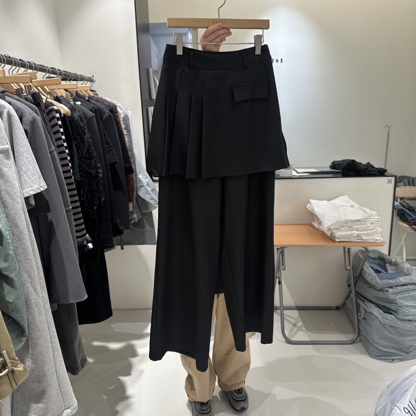BEENS東大門㊣代購女裝新品25秋冬推薦休閑熱賣職業裙褲假兩件BEENS裙褲圖色3