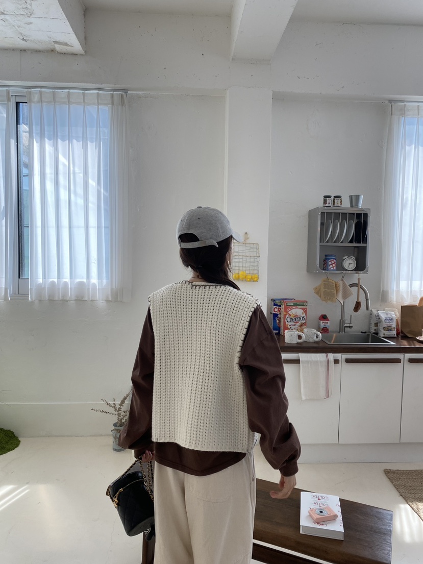 YESFREE韓國代購㊣女裝新款熱賣職業真品推薦時尚25秋冬馬甲YESFREE馬甲