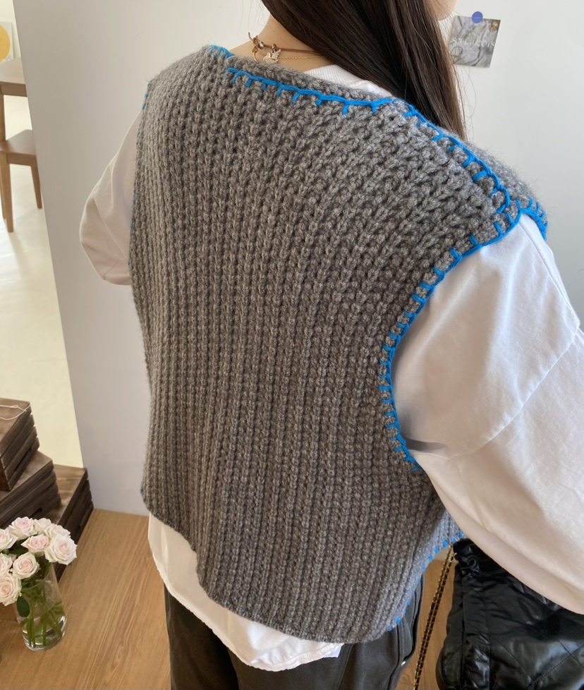 YESFREE韓國代購㊣女裝新款熱賣職業真品推薦時尚25秋冬馬甲YESFREE馬甲