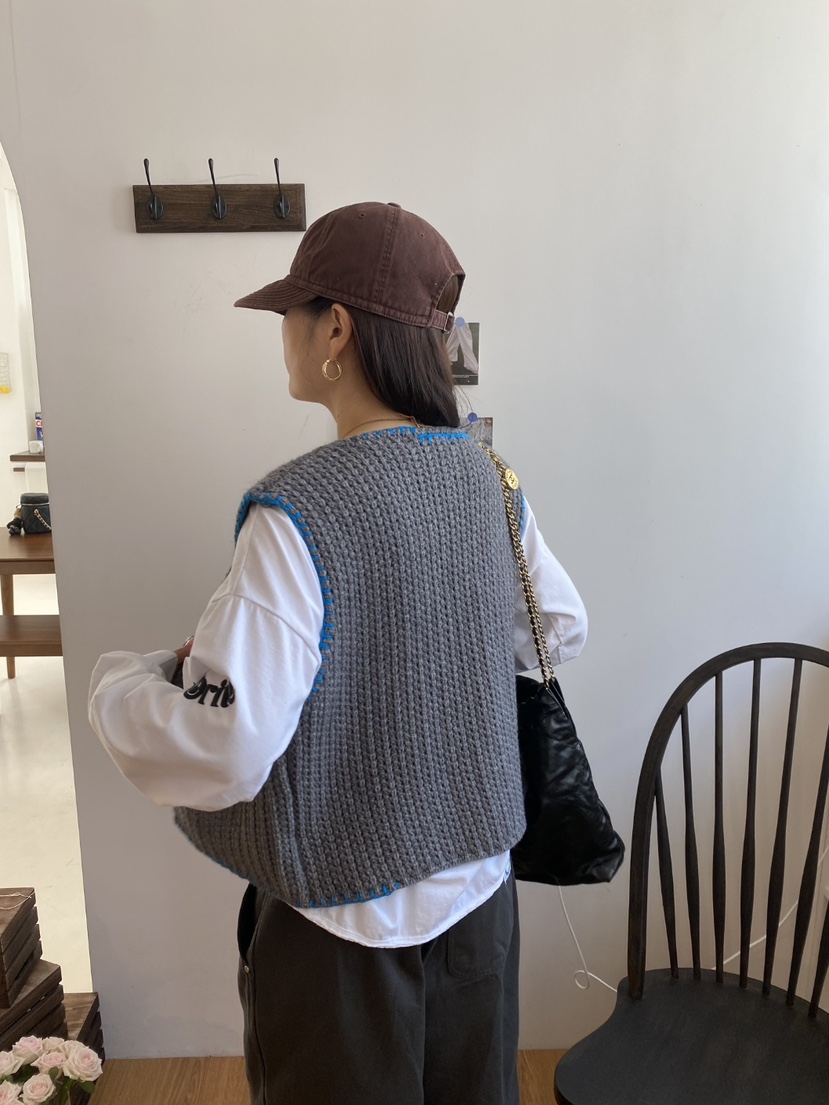 YESFREE韓國代購㊣女裝新款熱賣職業真品推薦時尚25秋冬馬甲YESFREE馬甲