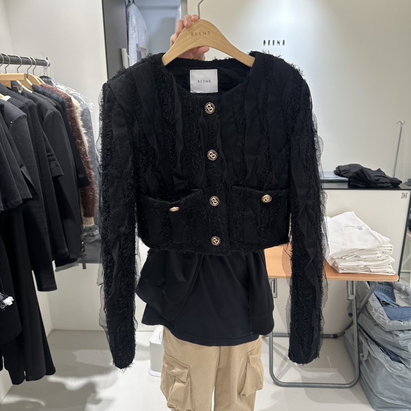 BEENS東大門㊣代購女士新品25秋冬人氣時尚職業真品推薦夾克BEENS夾克圖色2