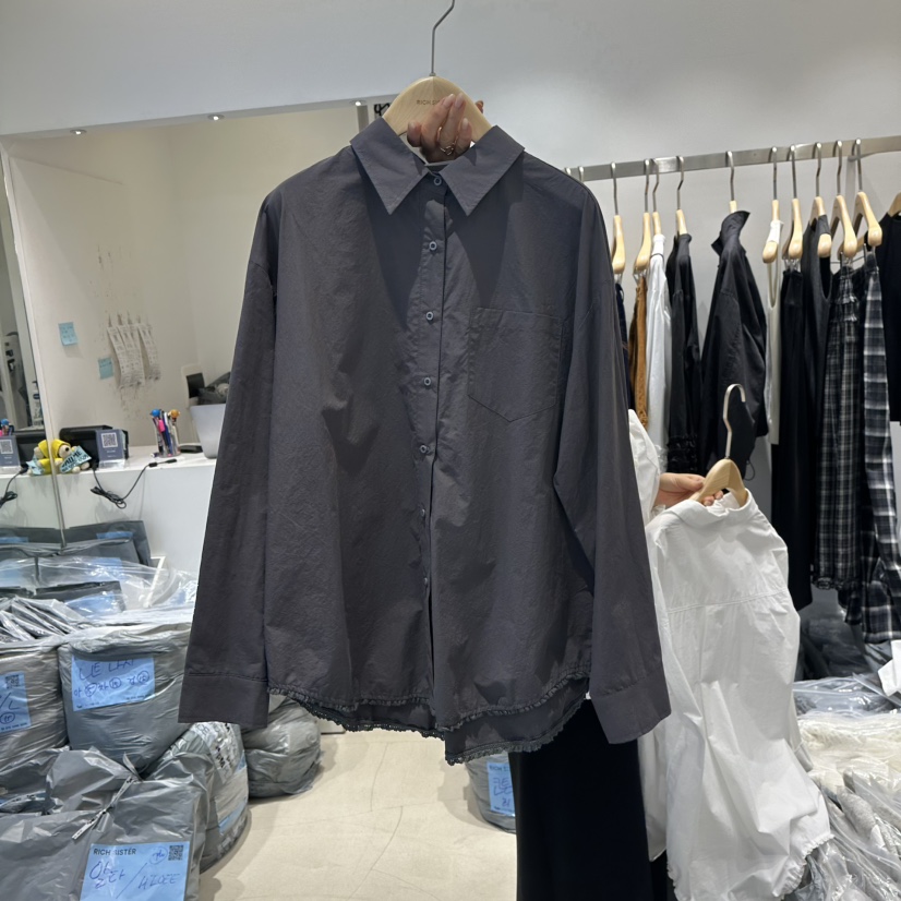 RICH SISTER韓國直郵㊣女裝新款熱賣真品25秋冬襯衫蕾絲衫RICH SISTER襯衫/蕾絲衫圖色1