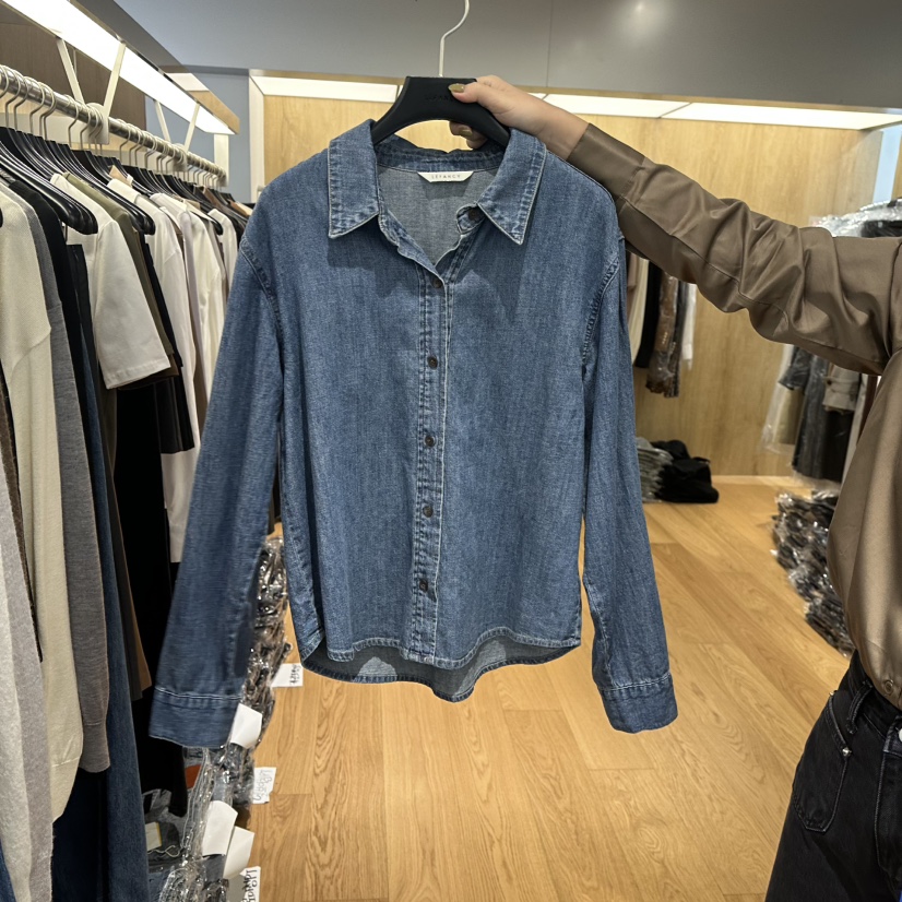LEFANCY東大門㊣代購女士新款休閑真品25秋冬職業襯衫蕾絲衫LEFANCY襯衫/蕾絲衫