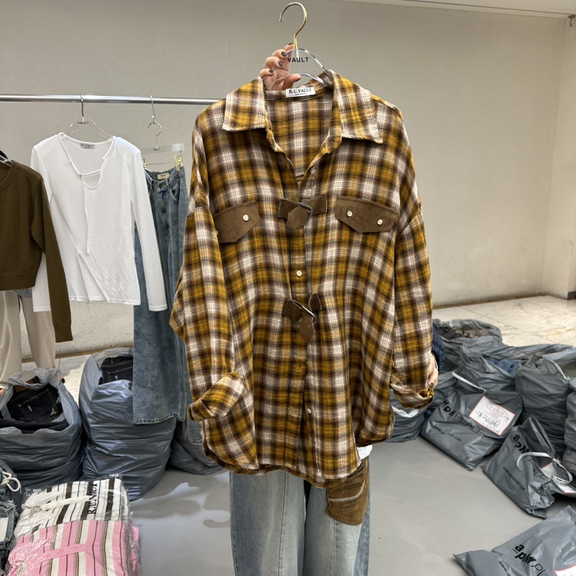 VAULT東大門㊣直郵女裝新品推薦時尚真品休閑熱賣襯衫蕾絲衫VAULT襯衫/蕾絲衫圖色1