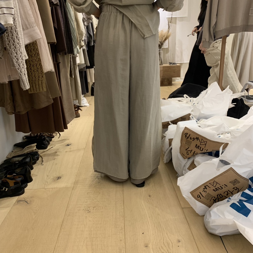 THE MUI韓國代購㊣女士新品熱賣25秋冬時尚人氣休閑休閑褲THE MUI休閑褲