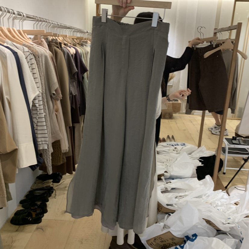 THE MUI韓國代購㊣女士新品熱賣25秋冬時尚人氣休閑休閑褲THE MUI休閑褲圖色1