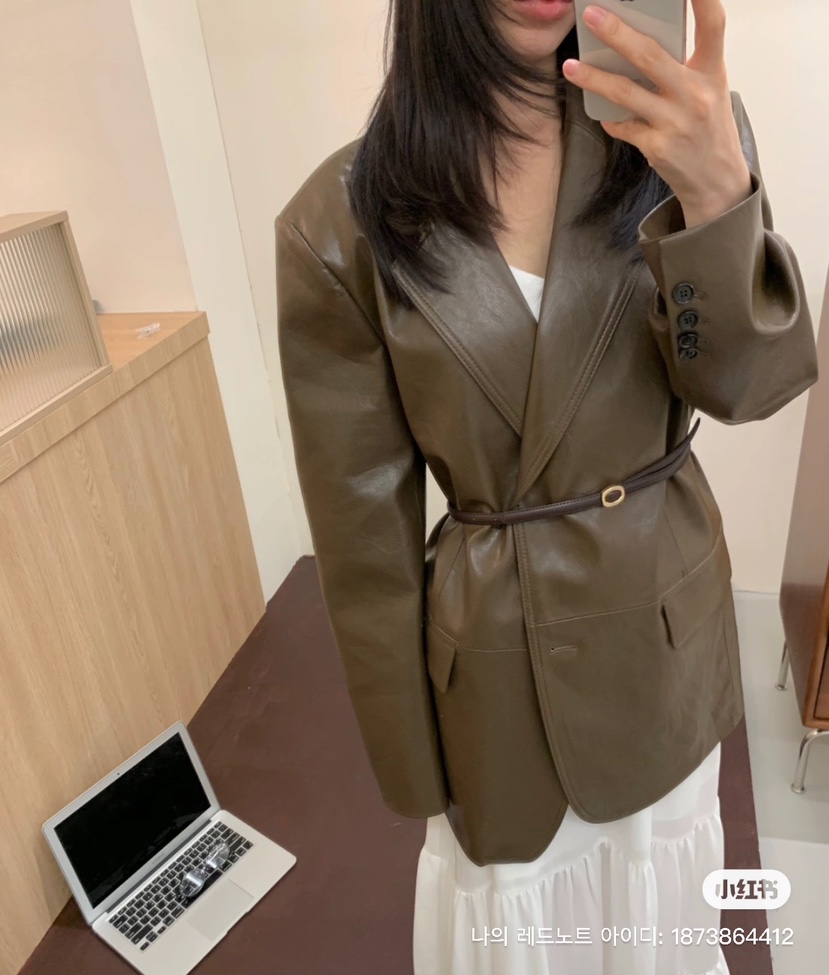 D2/A2東大門㊣直郵女士新品真品人氣休閑推薦皮衣不含腰帶D2/A2皮衣圖色1