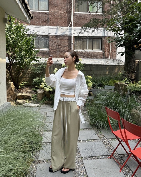 D2/A2東大門㊣代購女士新品人氣推薦熱賣時尚真品休閑褲蕾絲D2/A2休閑褲
