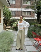 D2/A2東大門㊣代購女士新品人氣推薦熱賣時尚真品休閑褲蕾絲D2/A2休閑褲