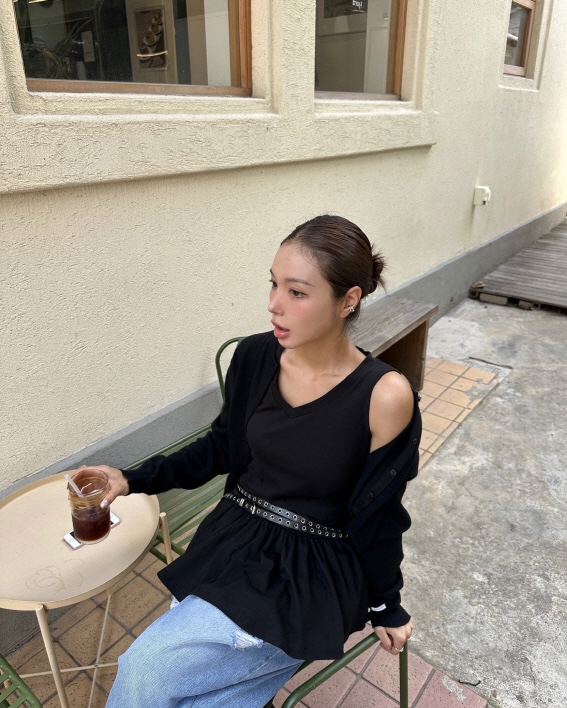 D2/A2韓國代購㊣女裝新品25秋冬職業休閑連衣裙不含腰帶V領D2/A2連衣裙