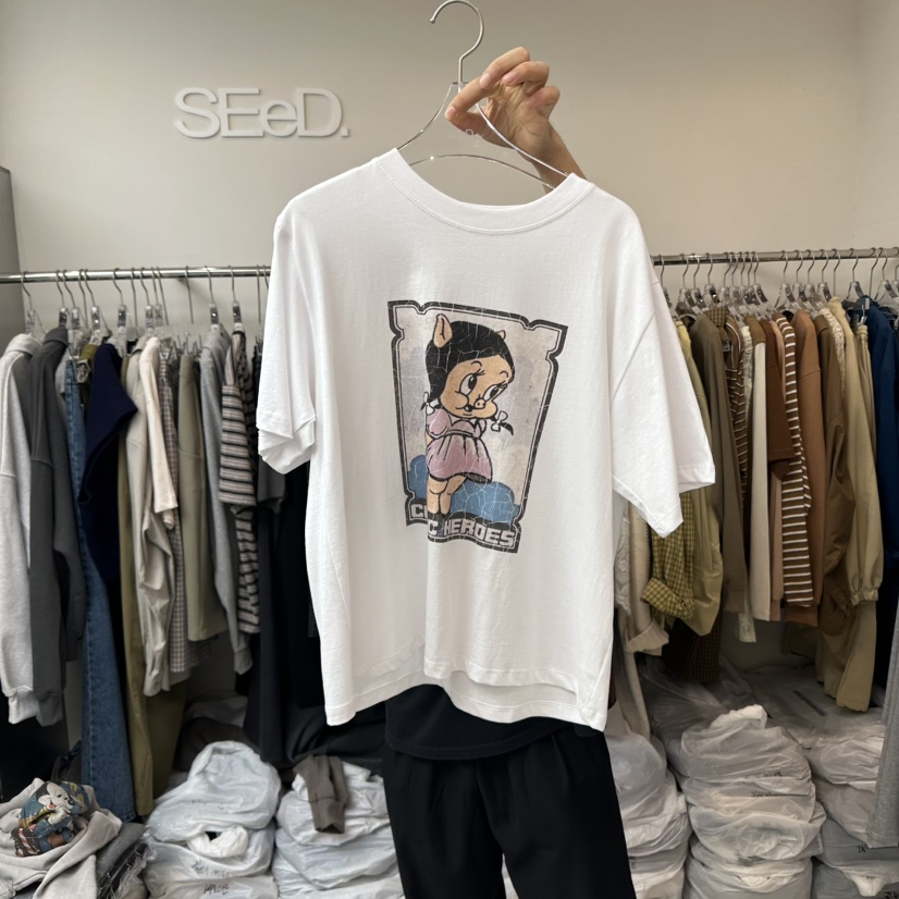 LEESEED-A韓國直郵㊣女裝新品休閑真品人氣時尚職業推薦T恤SEeD/LEESEEDT恤圖色2