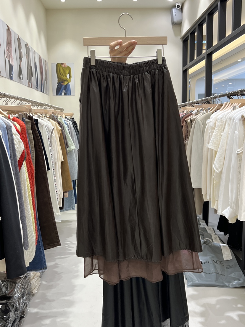 MARIE MARIE東大門㊣直郵女裝新品25秋冬休閑人氣長裙皮革MARIE MARIE長裙