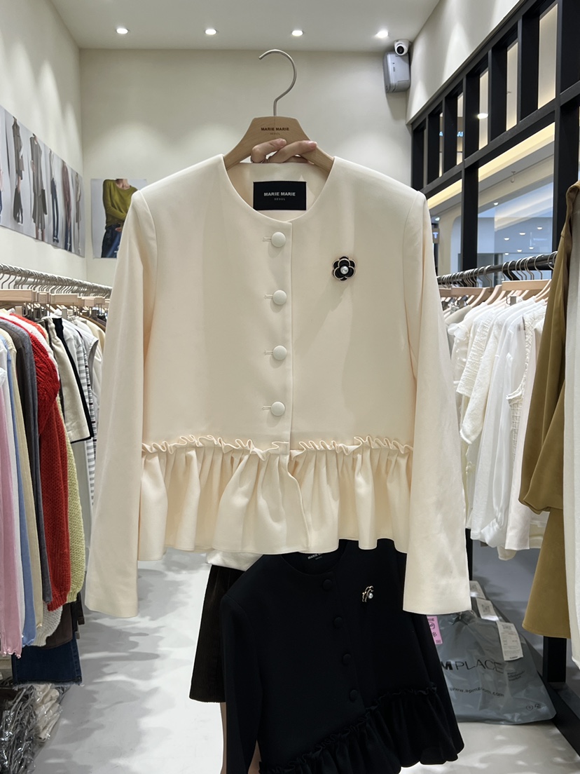 MARIE MARIE東大門㊣直郵女裝新款時尚休閑25秋冬夾克不含飾品MARIE MARIE夾克圖色1