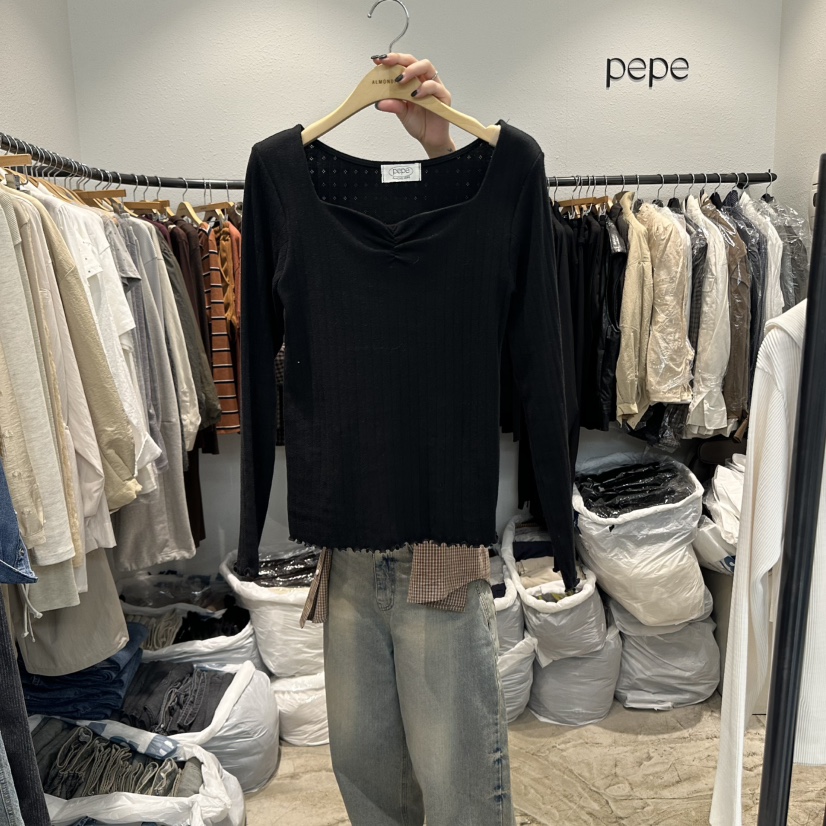 ALMOND PEPE東大門㊣實拍女士新品休閑推薦時尚人氣針織衫ALMOND PEPE針織衫圖色3