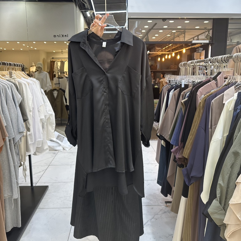 MARIGOLD韓國代購㊣女裝新品熱賣25秋冬推薦襯衫蕾絲衫絲綢MARIGOLD襯衫/蕾絲衫圖色2