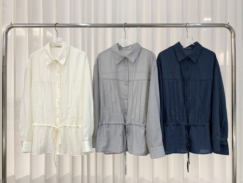 FABRIC韓國代購㊣女裝新款推薦時尚25秋冬職業真品襯衫蕾絲衫FABRIC襯衫/蕾絲衫