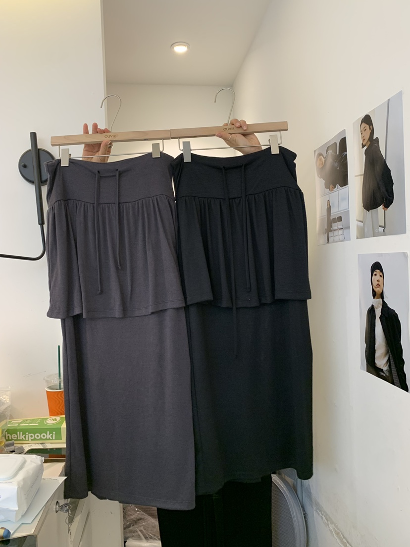 OUVIR韓國直郵㊣女裝新品休閑25秋冬推薦真品職業熱賣人氣長裙O.V.R/OUVIR長裙