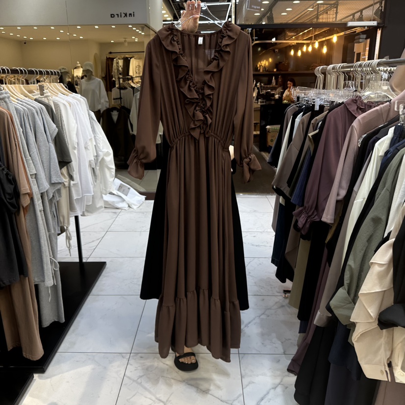 MARIGOLD韓國代購㊣女裝新品時尚真品熱賣25秋冬休閑連衣裙MARIGOLD連衣裙圖色1