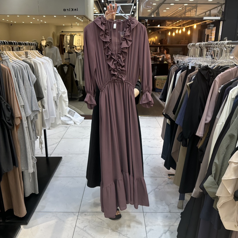 MARIGOLD韓國代購㊣女裝新品時尚真品熱賣25秋冬休閑連衣裙MARIGOLD連衣裙圖色2