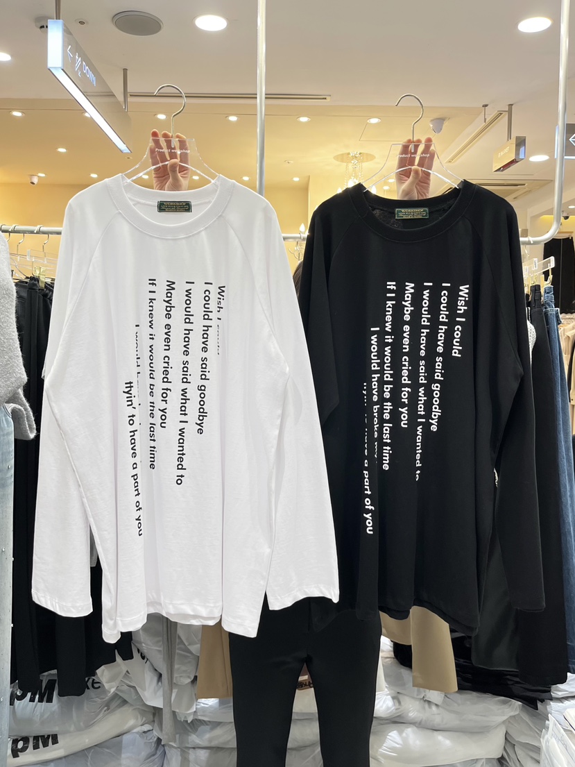 WORK SHOP東大門㊣實拍女士新款熱賣25秋冬真品人氣長袖T恤Work_shop長袖T恤