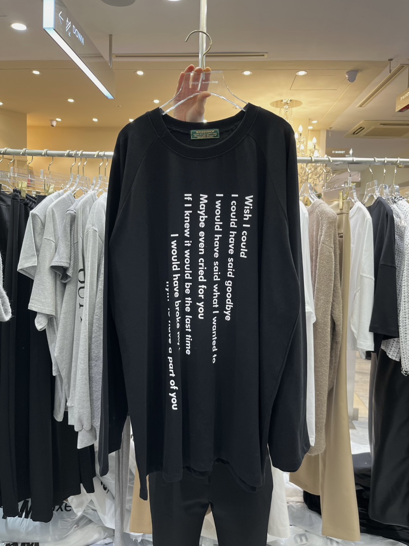 WORK SHOP東大門㊣實拍女士新款熱賣25秋冬真品人氣長袖T恤Work_shop長袖T恤圖色2