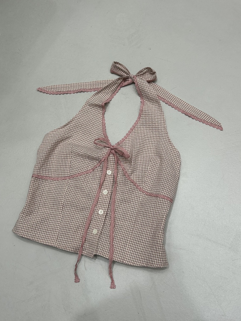 IF YOU SAY SO東大門㊣代購女士新品25秋冬吊帶背心格紋IF YOU SAY SO吊帶/背心圖色2
