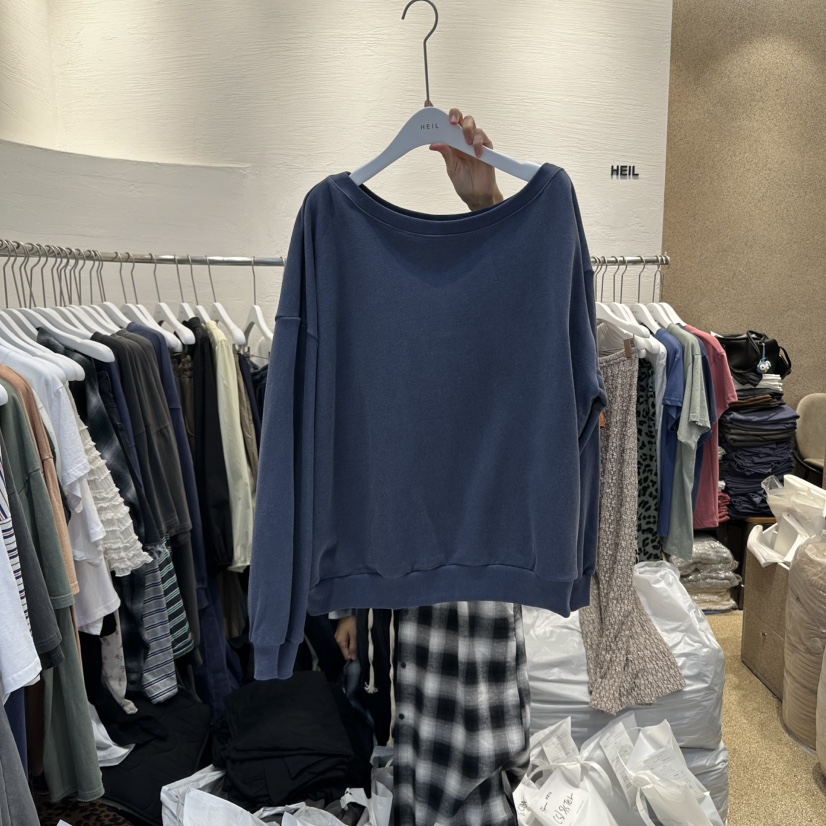 HEIL東大門㊣實拍女士新品人氣休閑推薦時尚25秋冬熱賣衛衣HEIL衛衣圖色1深藍色