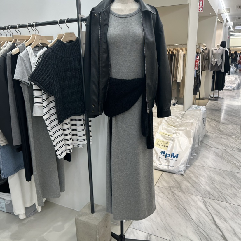 RECOVER韓國直郵㊣女士新品25秋冬時尚休閑職業真品推薦連衣裙RECOVER/MOMENT連衣裙圖色1