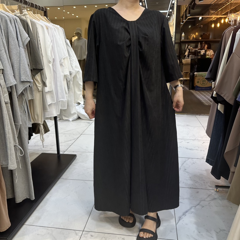 MARIGOLD東大門㊣代購女裝新款休閑時尚真品職業連衣裙蝴蝶結MARIGOLD連衣裙圖色2