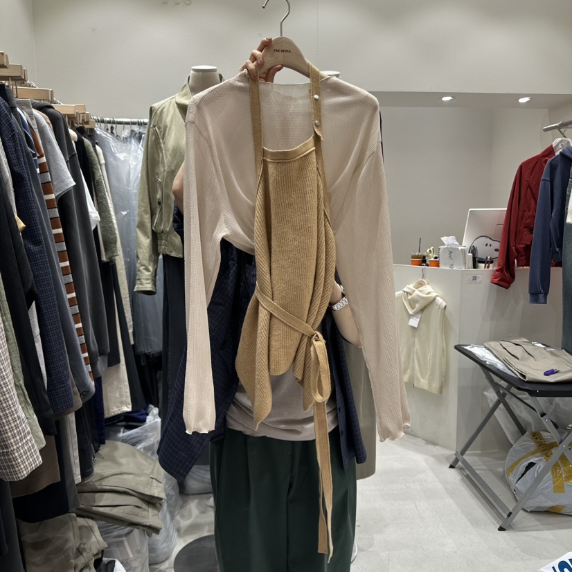 FRE韓國直郵㊣女裝新品休閑人氣推薦職業時尚吊帶背心不含內搭FRE吊帶/背心圖色2