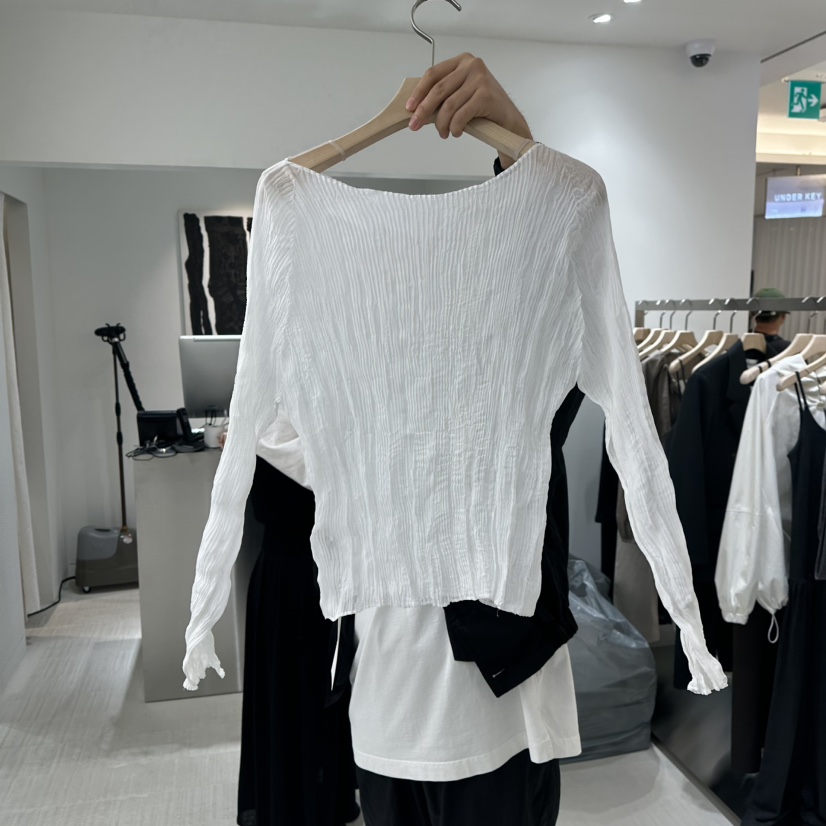HAUTTE-P東大門㊣代購女裝新品職業休閑人氣襯衫蕾絲衫褶皺HAUTTE襯衫/蕾絲衫
