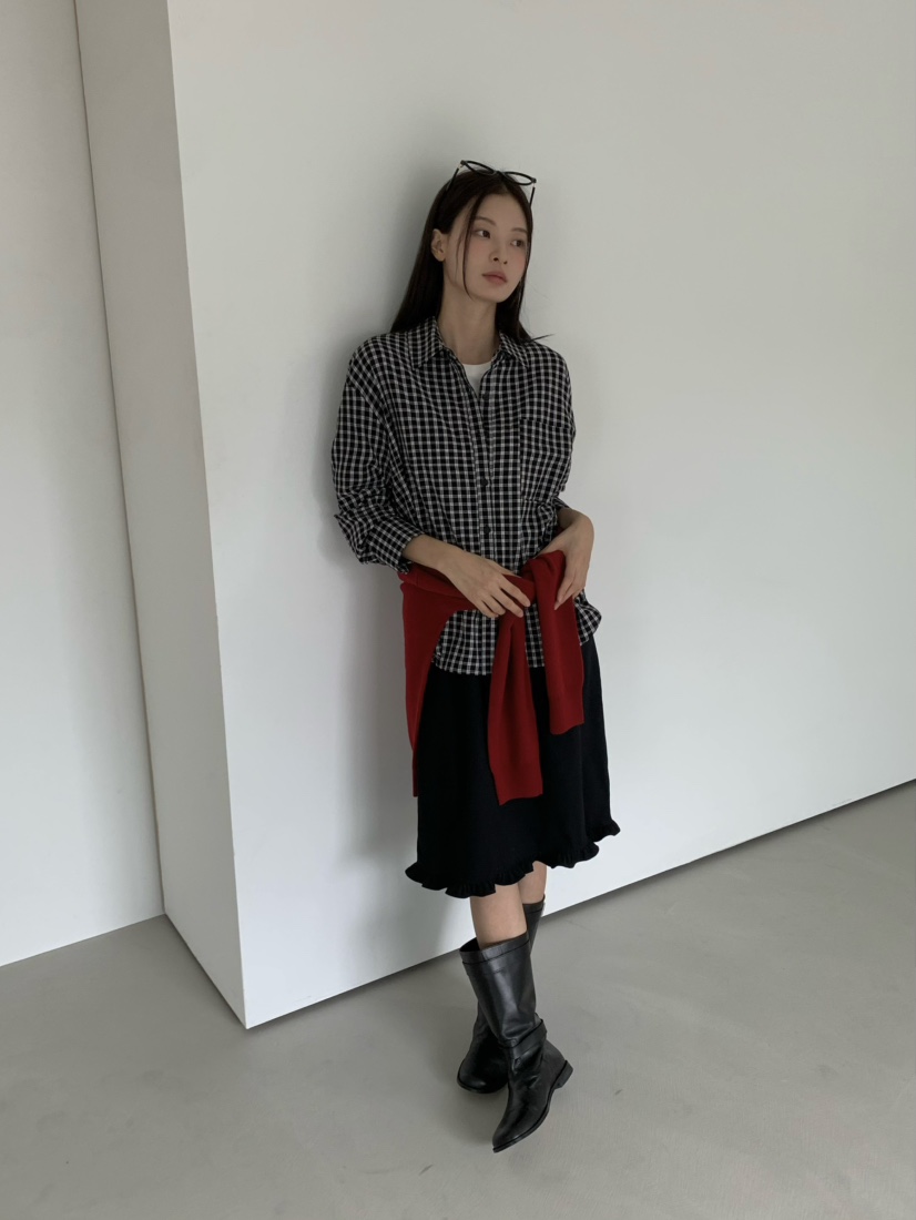 ANOU韓國代購㊣女裝新款休閑人氣推薦25秋冬職業襯衫蕾絲衫ANOU襯衫/蕾絲衫