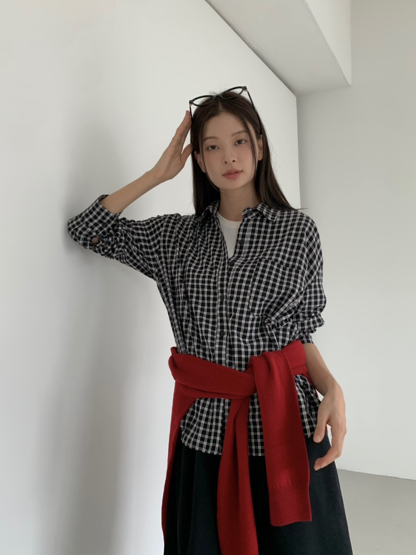 ANOU韓國代購㊣女裝新款休閑人氣推薦25秋冬職業襯衫蕾絲衫ANOU襯衫/蕾絲衫