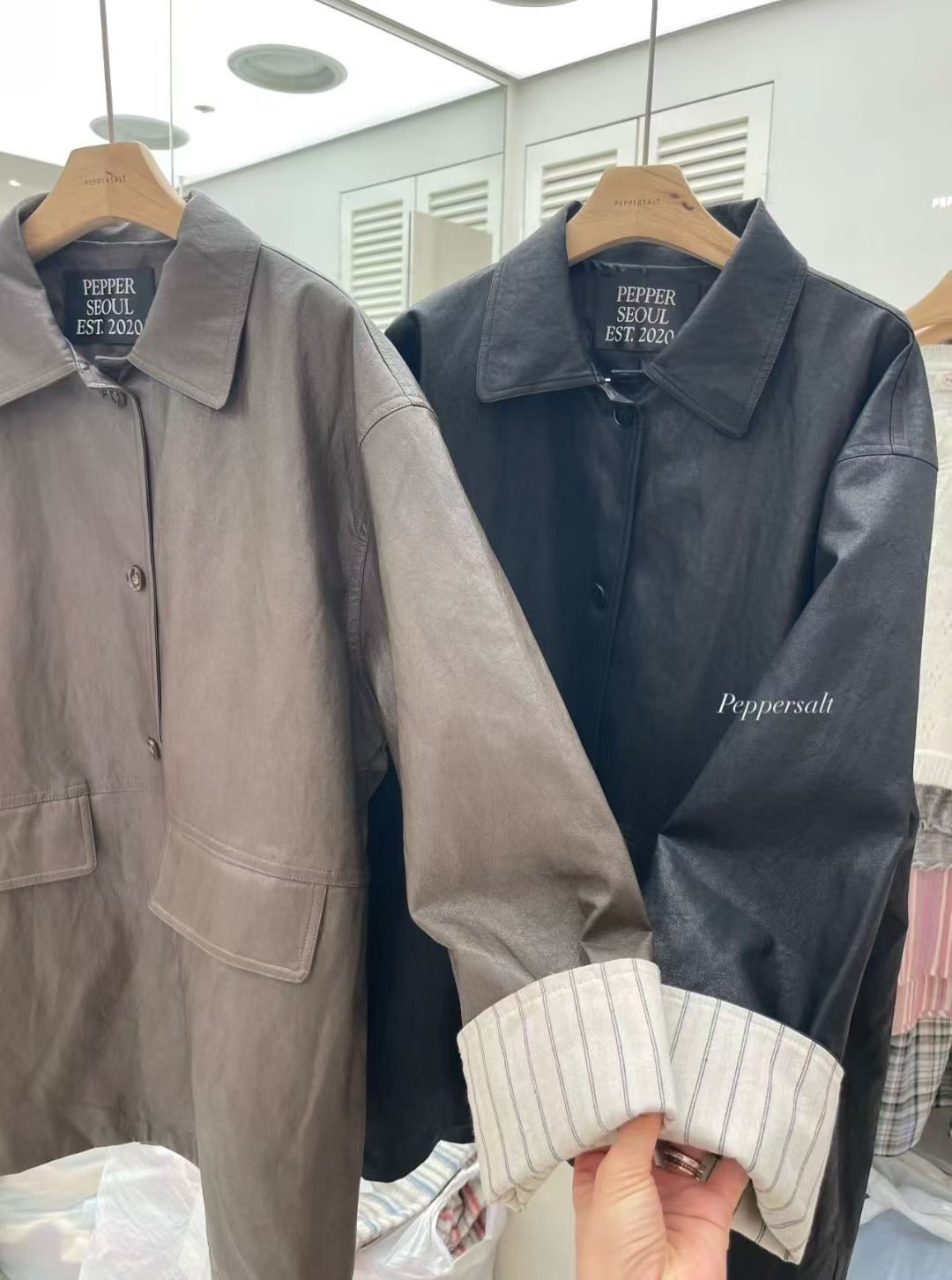 PEPPER 페페東大門㊣實拍女裝新品時尚25秋冬休閑熱賣夾克PEPPER-OT夾克