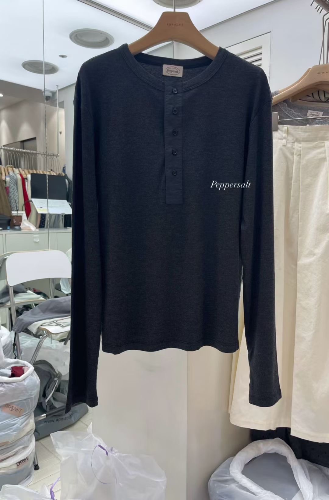 PEPPER 페페韓國代購㊣女裝新款時尚職業熱賣25秋冬長袖T恤PEPPER-OT長袖T恤圖色4