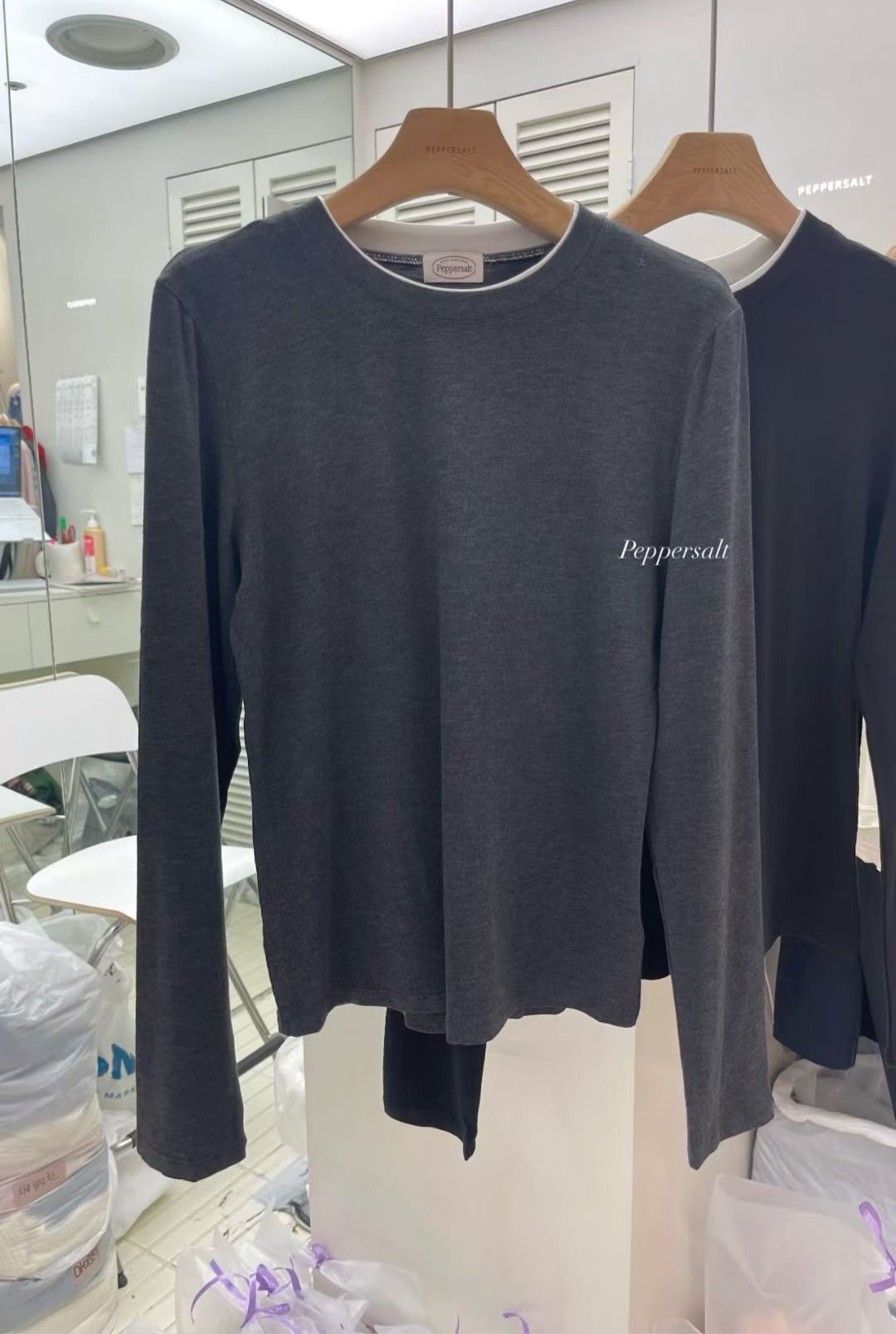 PEPPER 페페韓國直郵㊣女裝新品時尚休閑熱賣人氣25秋冬長袖T恤PEPPER-OT長袖T恤圖色3