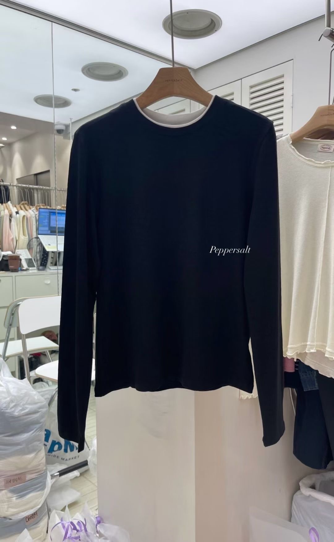 PEPPER 페페韓國直郵㊣女裝新品時尚休閑熱賣人氣25秋冬長袖T恤PEPPER-OT長袖T恤圖色4