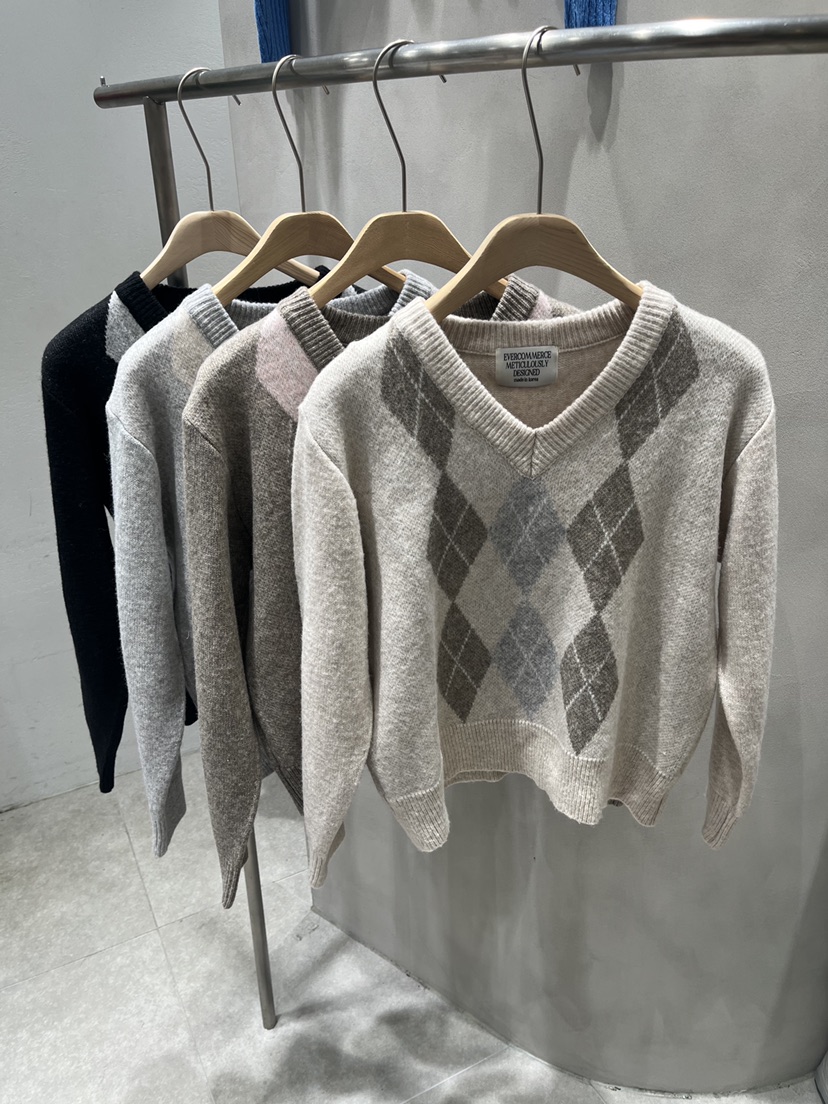 EVERCOMMERCE METICULOUSLY DESIGNED韓國代購㊣女士新品休閑針織衫羊毛EVERCOMMERCE針織衫