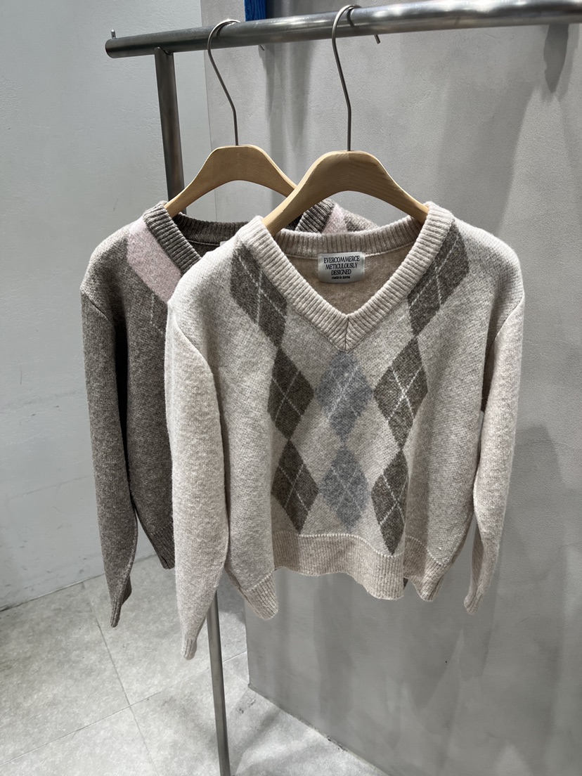 EVERCOMMERCE METICULOUSLY DESIGNED韓國代購㊣女士新品休閑針織衫羊毛EVERCOMMERCE針織衫