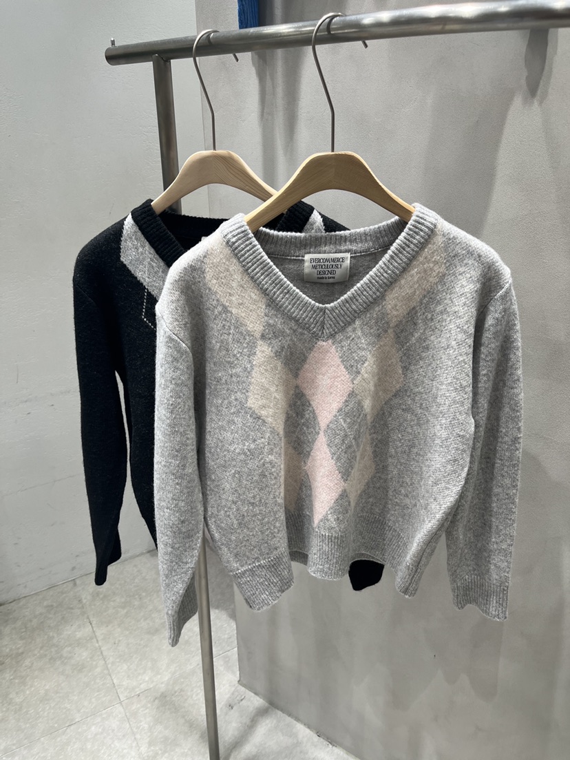 EVERCOMMERCE METICULOUSLY DESIGNED韓國代購㊣女士新品休閑針織衫羊毛EVERCOMMERCE針織衫
