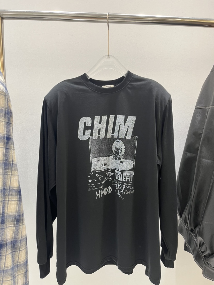 JENNIE韓國直郵㊣女士新品真品推薦25秋冬職業熱賣時尚長袖T恤JENNIE/VENEFIT長袖T恤圖色1
