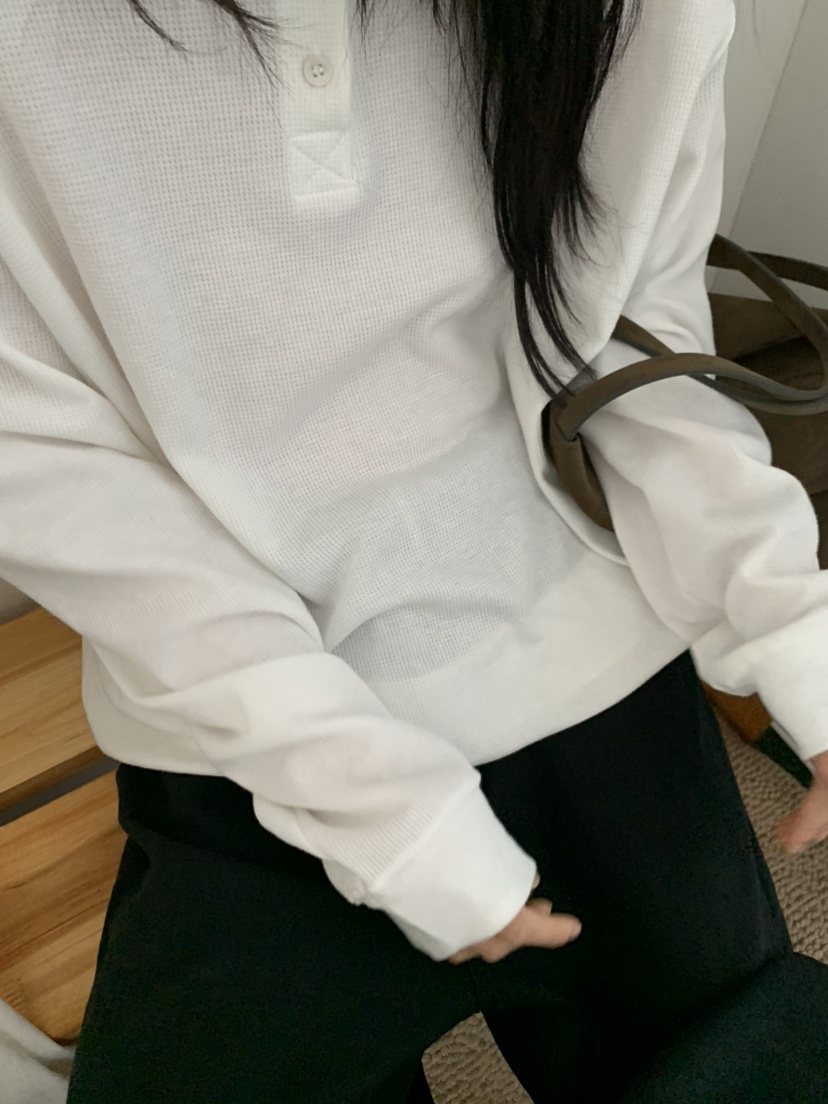 OURS東大門㊣實拍女裝新品人氣熱賣推薦時尚職業真品長袖T恤OURS長袖T恤